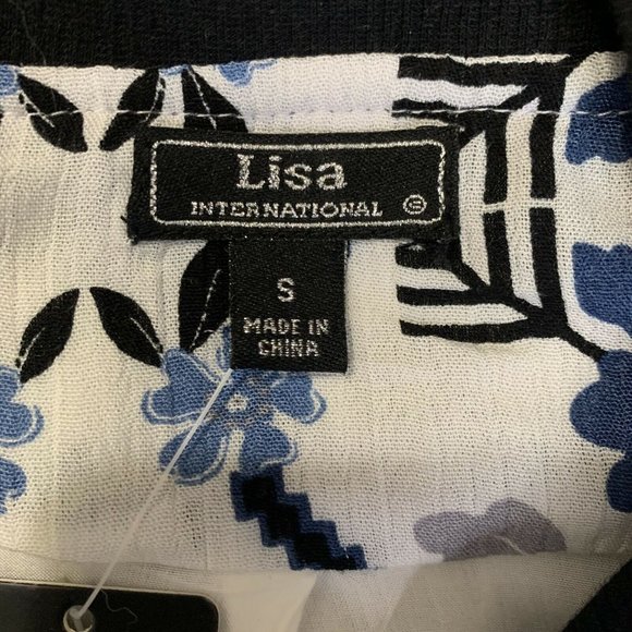 NEW Small Lightweight Zip Front Jacket Blue White - Picture 6 of 8